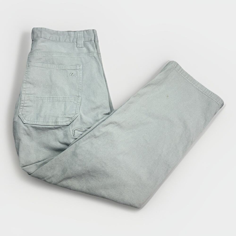 Ridgecut Toughwear Work Pants Men's Gray Canvas Size 34X30 Pre Owned Utility